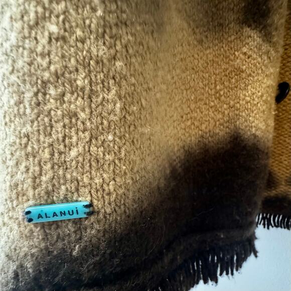 ALANUI: Men's Brown Cashmere/Wool Tie Dye Cardigan - Small - Picture 9 of 10